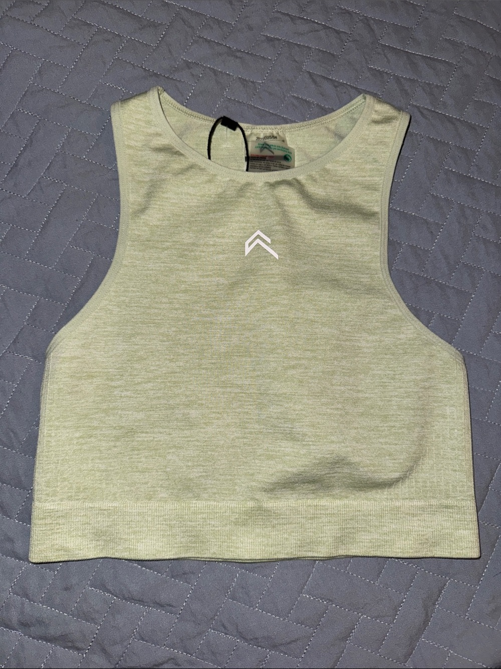 Oner Active Pistachio Marl Cropped High Neck Tank